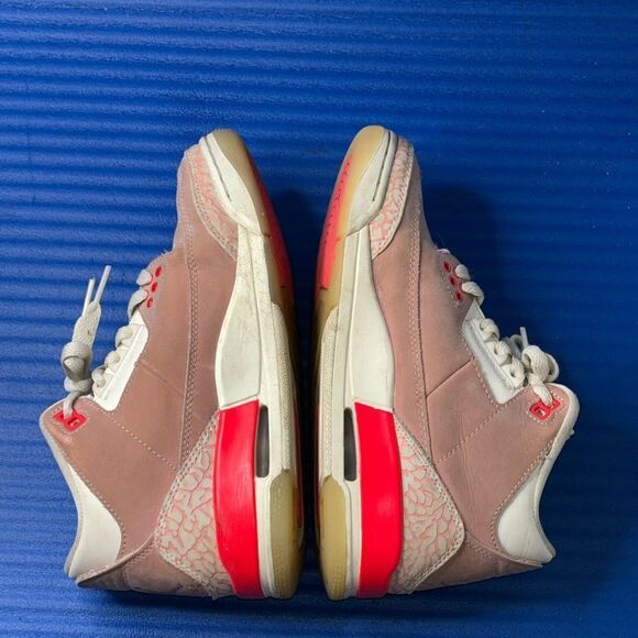 Size 5- Women’s Nike Air Jordan 3 Retro Rust Pink CK9246-600 Crimson - Picture 6 of 8